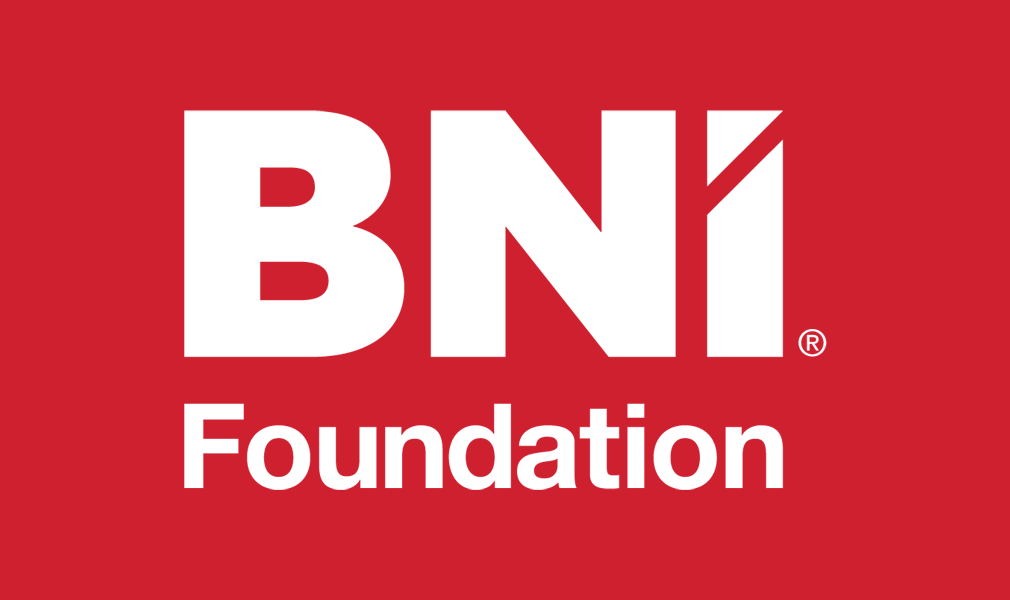 BNI Foundation logo in white over red background
