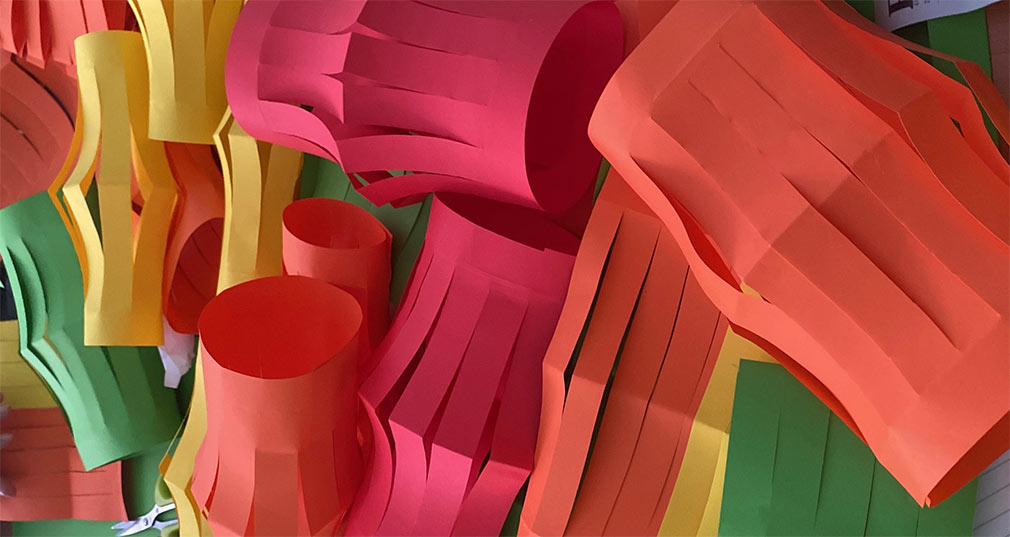 Photo of hand-made paper lanterns